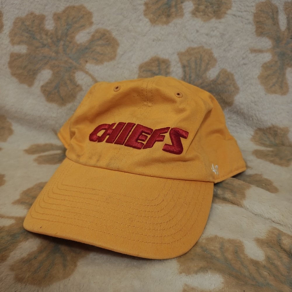 Yellow Chiefs Embroidered Baseball Cap - Unbranded